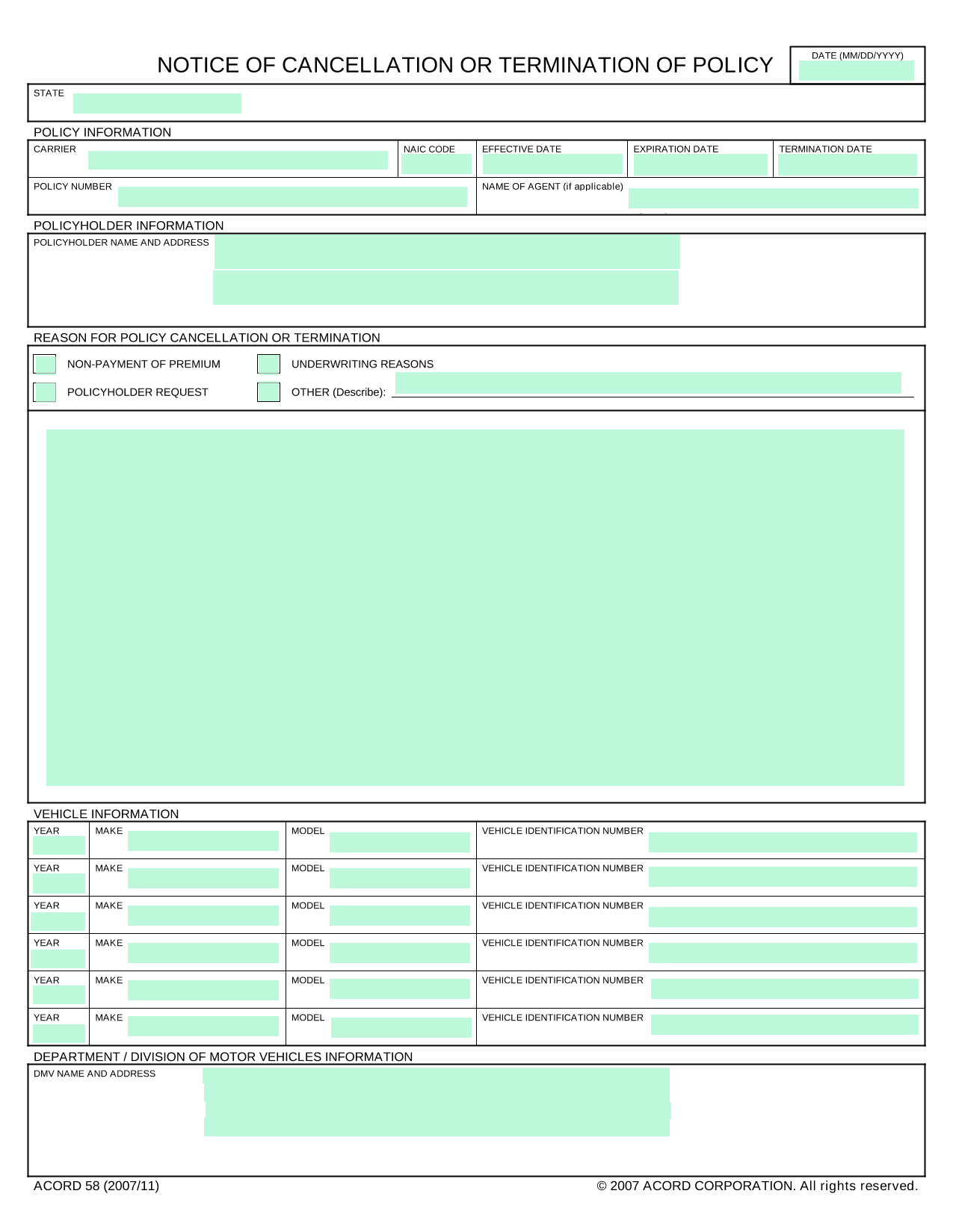 Acord 58 screenshot